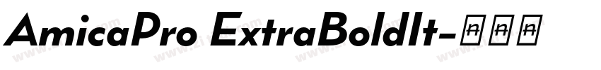 AmicaPro ExtraBoldIt字体转换